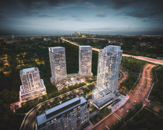 The Ravine Condos Aerial Rendering
