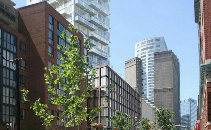 75 On The Esplanade Condos Podium Looking West