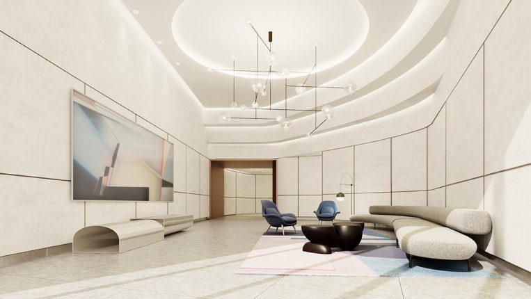 Aqualuna at Bayside Condos South Lobby