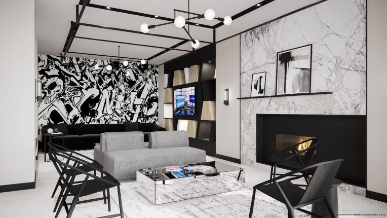 RUSH Condos Party Room Lounge