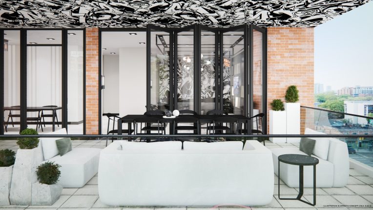 RUSH Condos Party Room Terrace