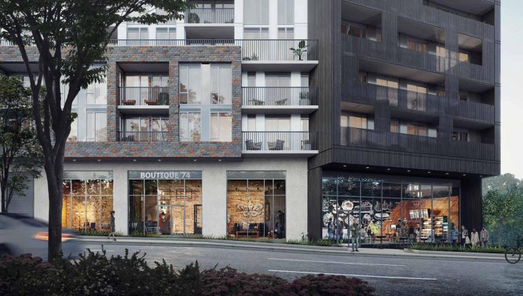 retail level at merge condos