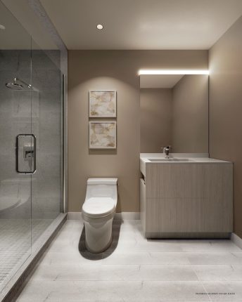 bathroom at st clair village condos at 900 st clair west