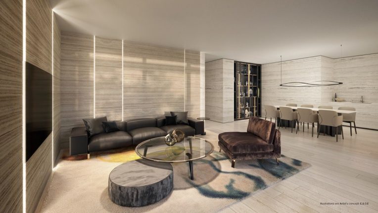 party room rendering at st clair village condos at 900 st clair west