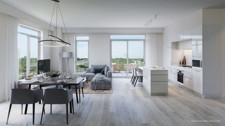 condo suite rendering at st clair village condos at 900 st clair west