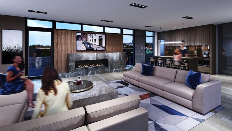 Monza Condos Rooftop Lounge Rendering