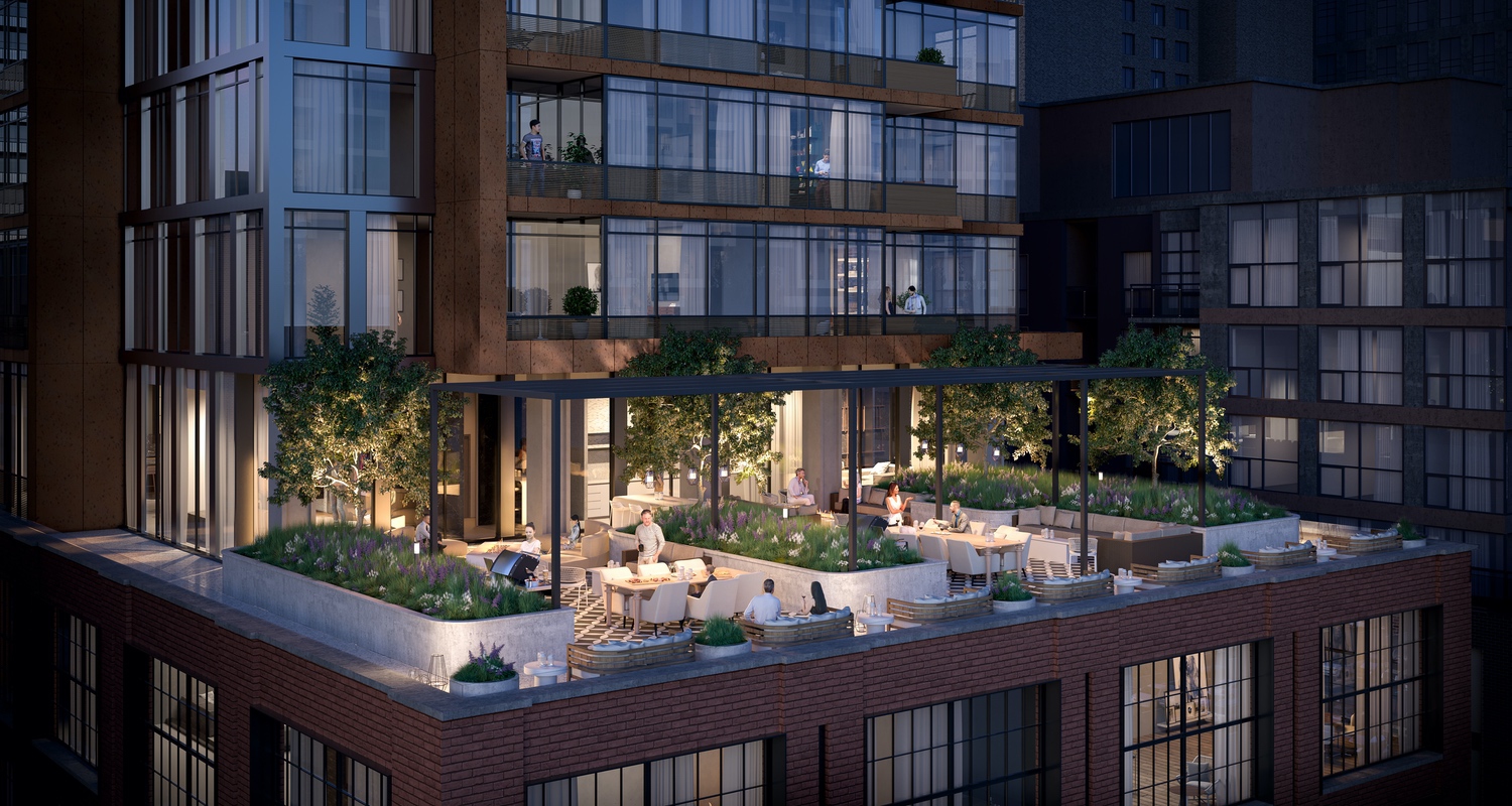 rooftop amenity at 55 mercer condos