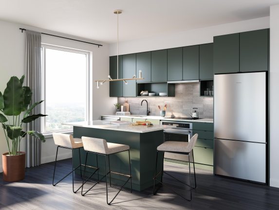 kitchen at upper west side condos in oakville