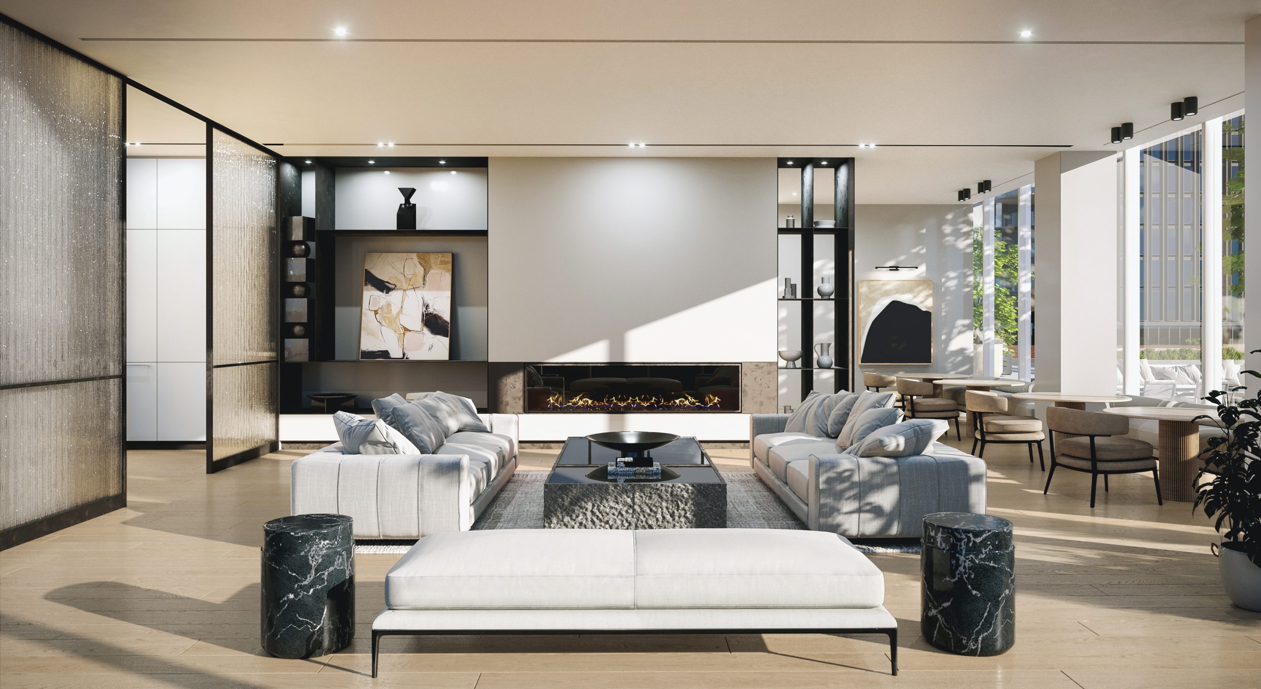 88 Queen Condos Party Room Lounge