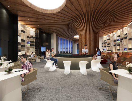 KSquare Condos Sports Bar Work Space