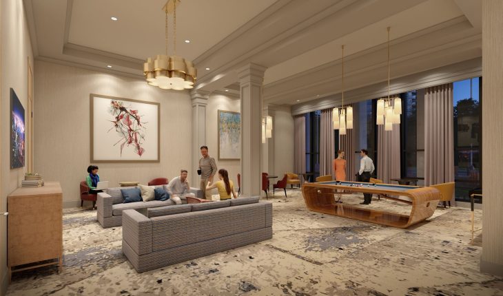 ORO at Edge Towers Condos Games Room