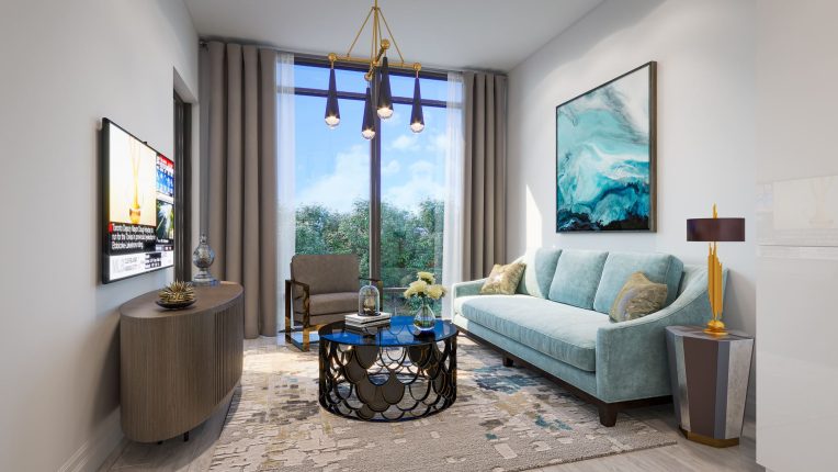 ORO at Edge Towers Condos Living Room