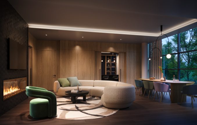 Mile and Creek Condos Dining Room