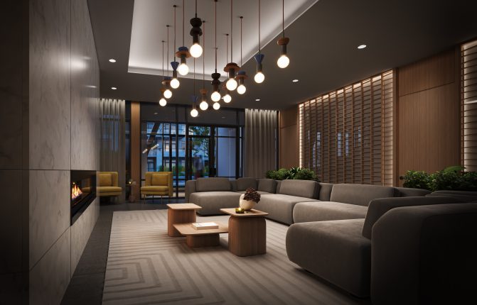 Mile and Creek Condos Lobby