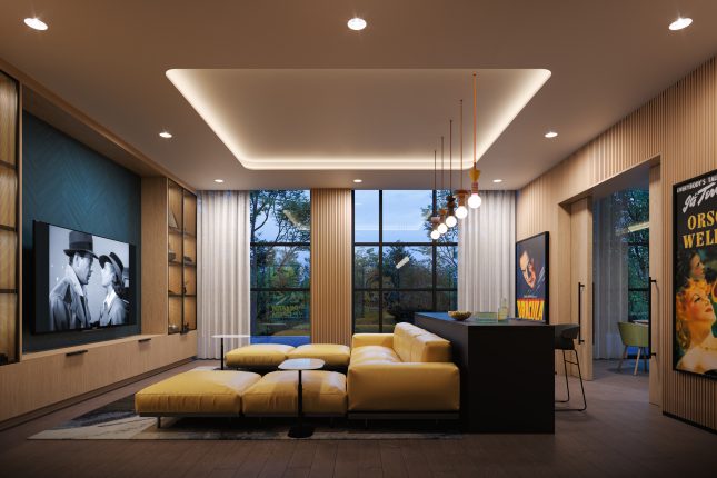 Mile and Creek Condos Media Room