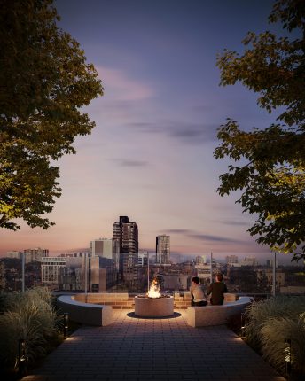 DUO Tower 3 at Station Park Amenities Skydeck Firepit