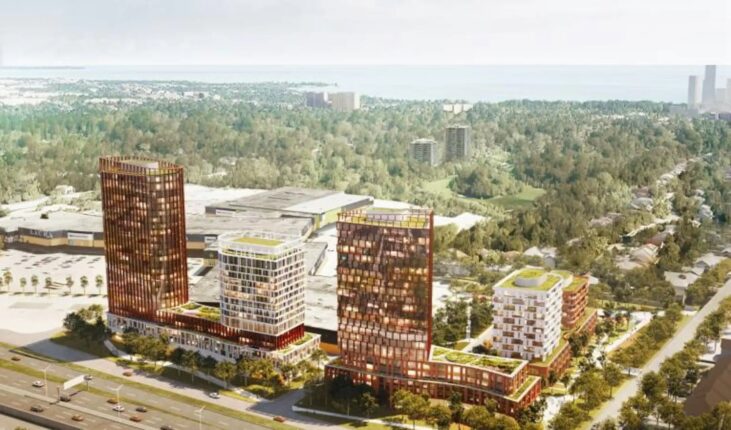 Dixie Outlet Mall Redevelopment Condos Aerial Rendering