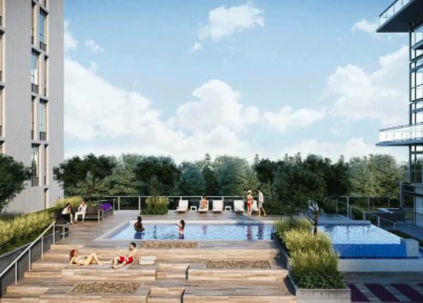 Connectt 2 Condos Outdoor Pool with Lounge