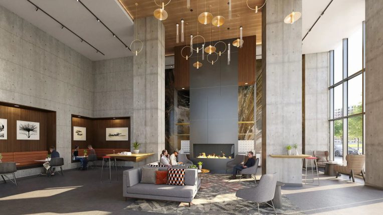 The Villages of Oak Park Condos Lobby/Co-Work Space