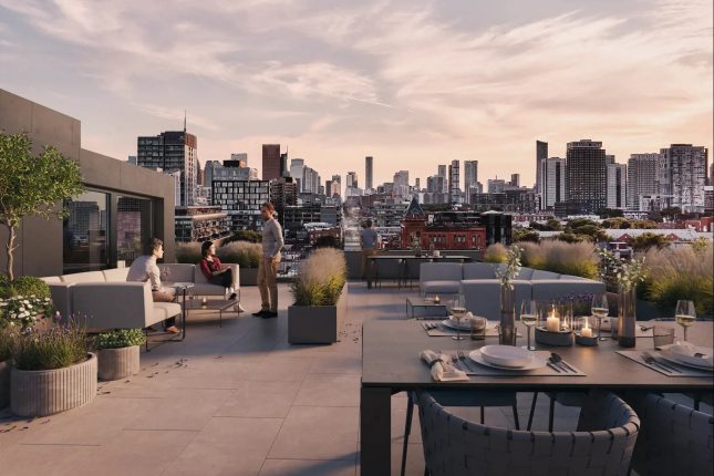 Biblio Lofts Condos Rooftop Patio