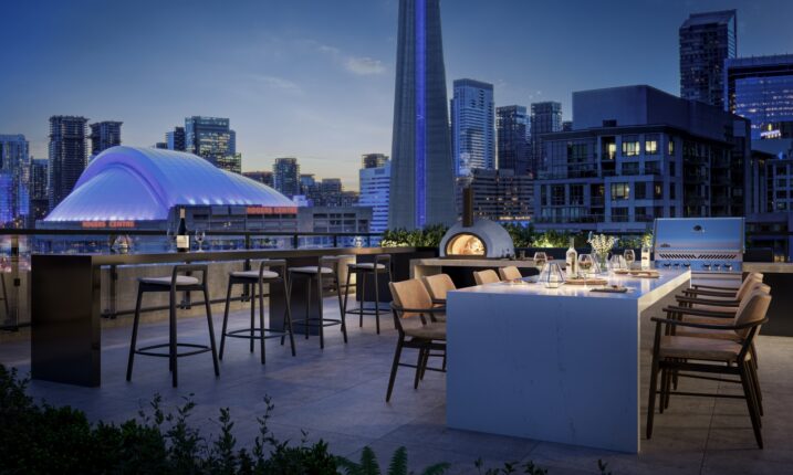 Q Tower Condos Outdoor Dining Terrace