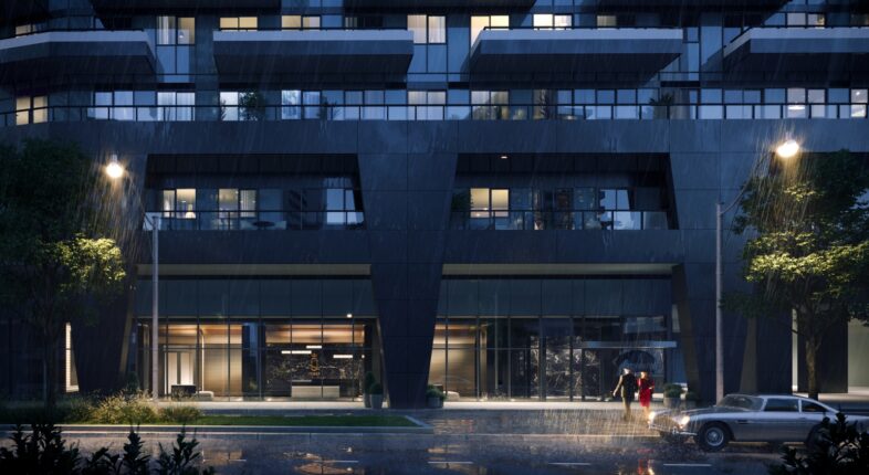 Q Tower Condos Porte Cochere