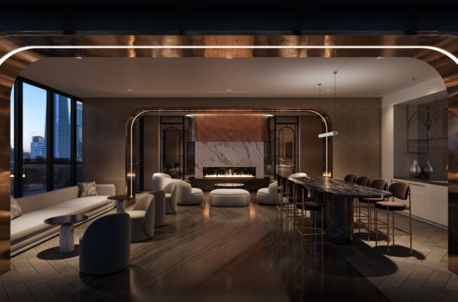 Q Tower Condos Social Lounge