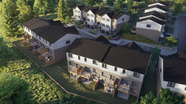 Lackner Ridge Towns Rear Yard Summer