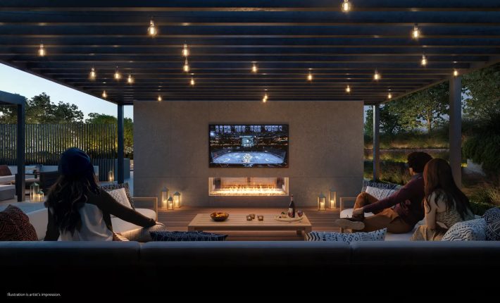 M6 Condos Fireplace Lounge