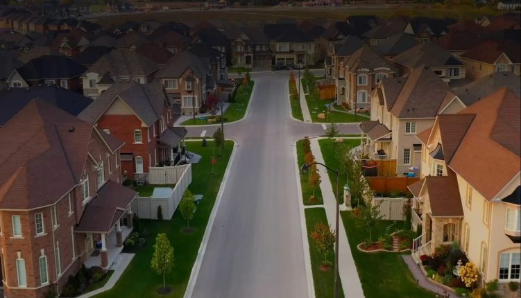 Queensville Homes by CountryWide - Towns Aerial Rendering