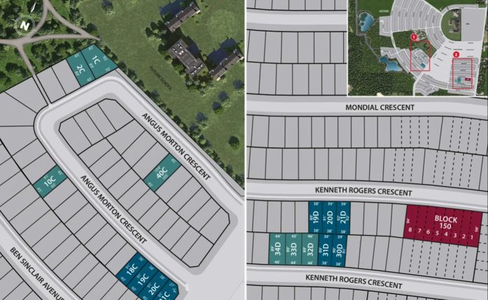 Queensville Homes by CountryWide - Towns Site Map