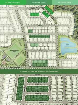 Joshua Creek Montage by Hallet Homes Site Plan