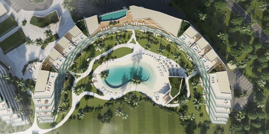 Crystal Garden Aerial Rendering