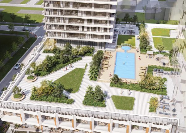 Aquanova Condos Aerial Rendering