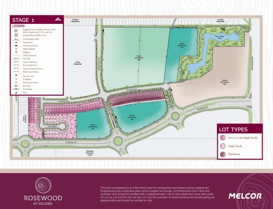 Rosewood at Secord by Western Living Homes Site Map