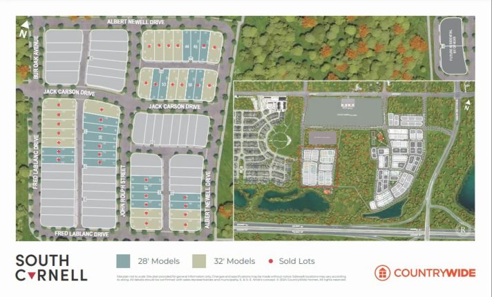 South Cornell by CountryWide Homes Site Plan