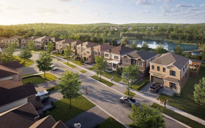 Five Creeks Estates Aerial Rendering